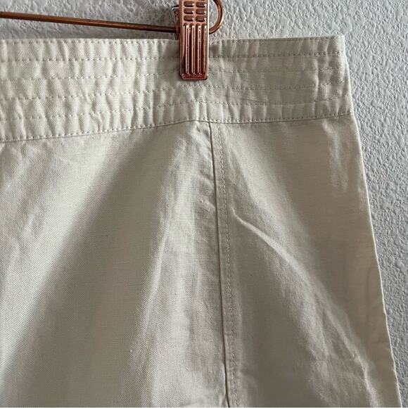 NWT Banana Republic Linen Blend Cargo Neutral Front Button Pocket Skirt 18 - Picture 7 of 7